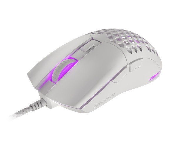 Natec Mysz Genesis Krypton 750 8000DPI RGB lekka biała