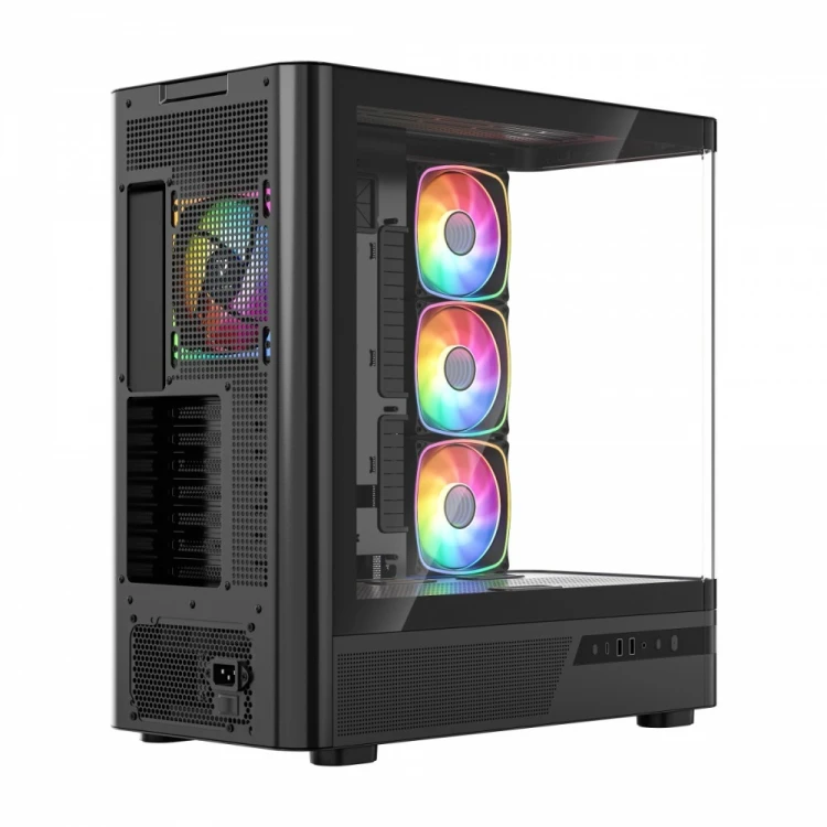 MODECOM Obudowa VOLCANO AQ100 MID ARGB szkło 4 wentylatory czarna