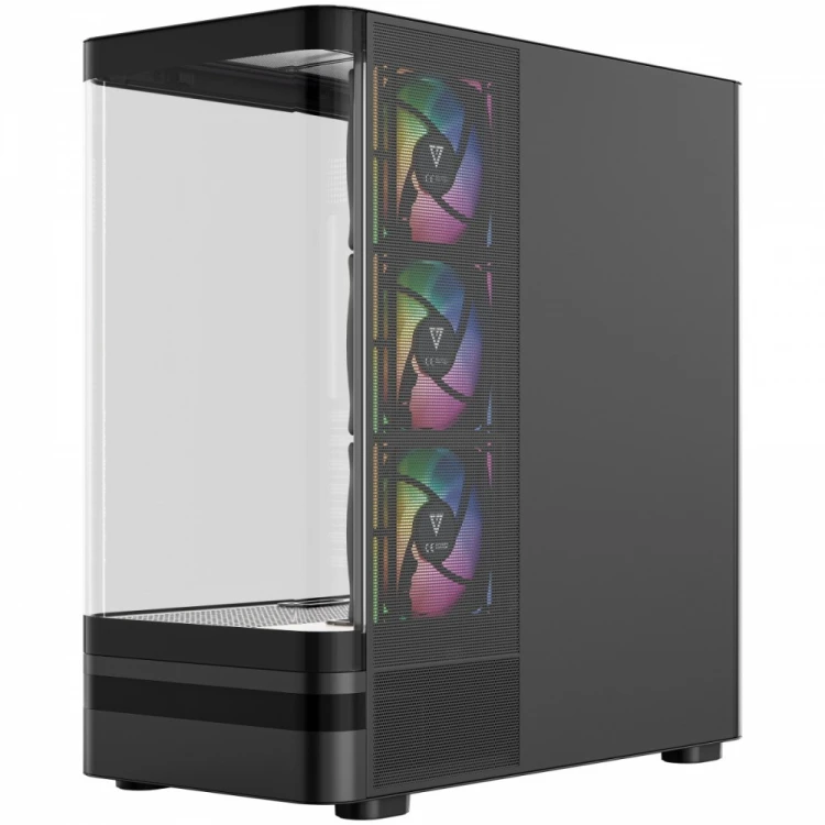 MODECOM Obudowa VOLCANO AQ100 MID ARGB szkło 4 wentylatory czarna