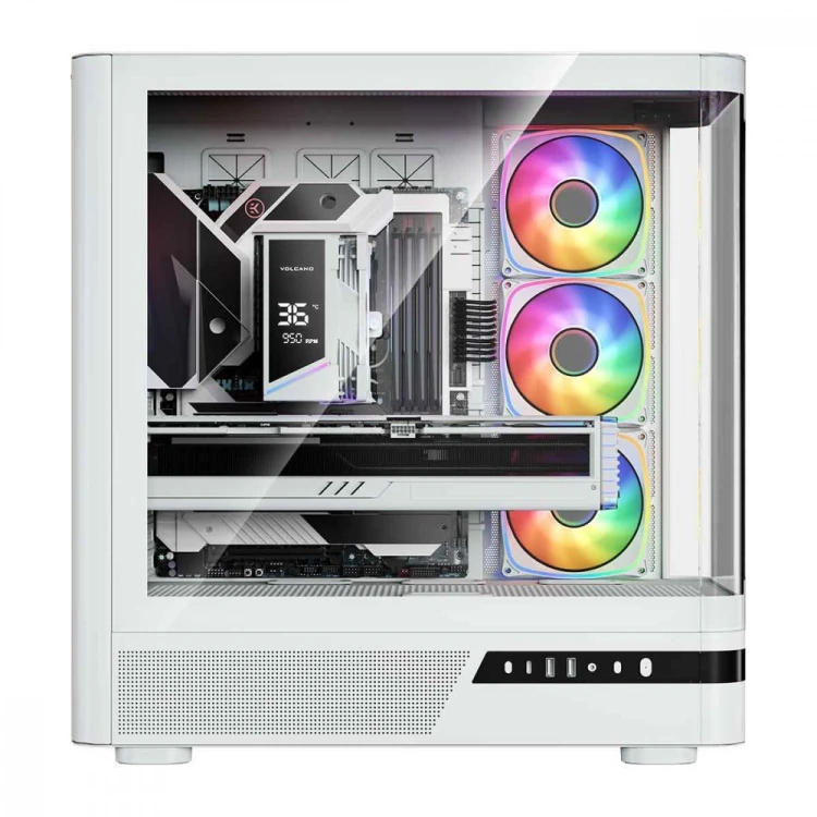 MODECOM Obudowa VOLCANO AQ100 MID ARGB szkło 4 wentylatory biała
