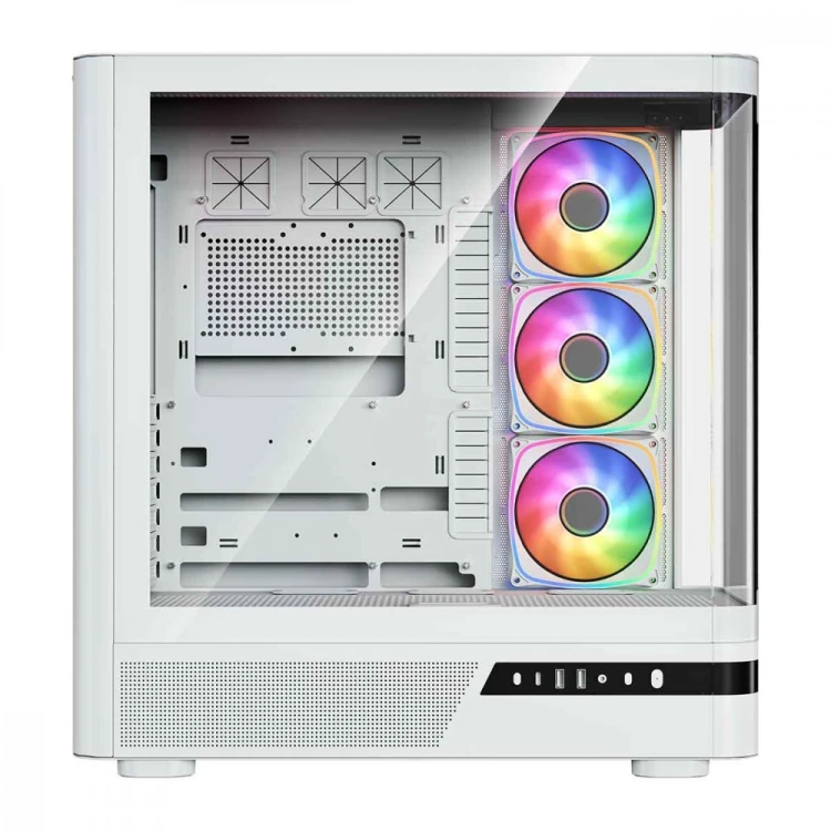 MODECOM Obudowa VOLCANO AQ100 MID ARGB szkło 4 wentylatory biała