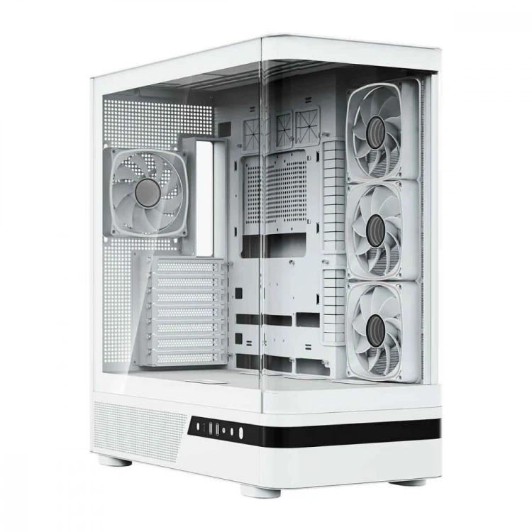 MODECOM Obudowa VOLCANO AQ100 MID ARGB szkło 4 wentylatory biała