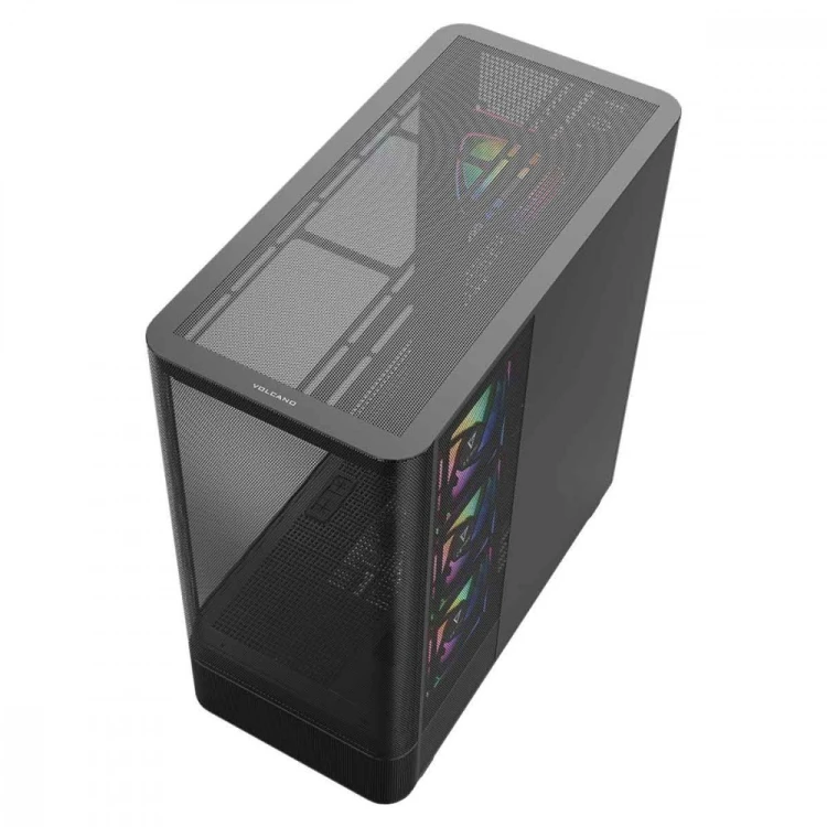 MODECOM Obudowa VOLCANO AQ300 MID RGB GLASS 4 wentylatory czarna