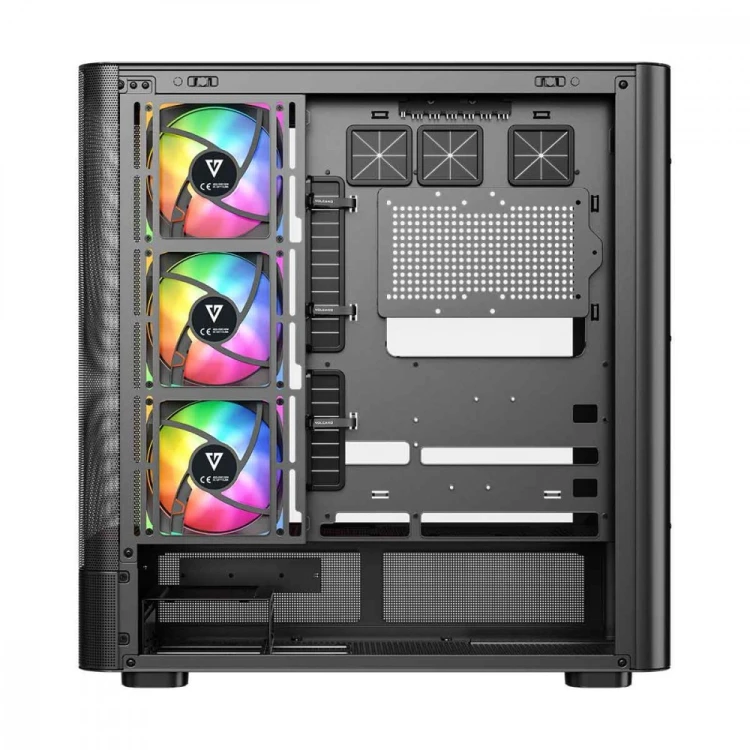 MODECOM Obudowa VOLCANO AQ300 MID RGB GLASS 4 wentylatory czarna