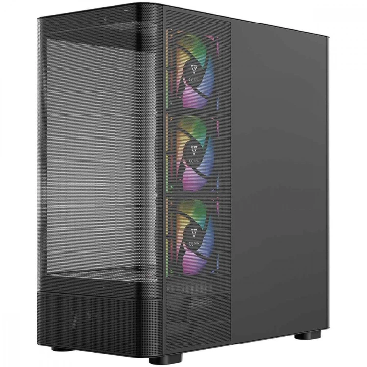 MODECOM Obudowa VOLCANO AQ300 MID RGB GLASS 4 wentylatory czarna