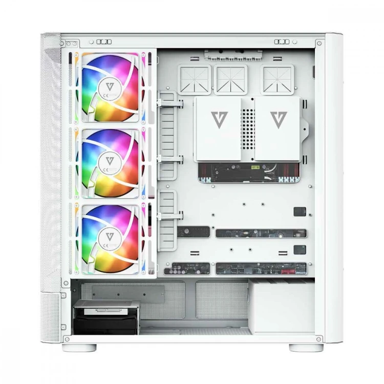 MODECOM Obudowa VOLCANO AQ300 MID RGB GLASS 4 wentylatory biała