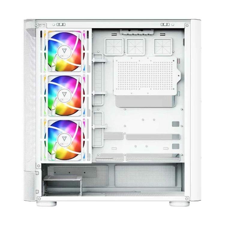 MODECOM Obudowa VOLCANO AQ300 MID RGB GLASS 4 wentylatory biała