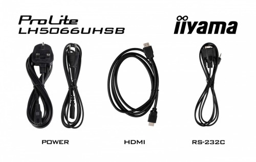 IIYAMA Monitor profesjonalny 50 cali LH5066UHSB-B1AG IPS,4k,800cd,1200:1,Android14,6.5ms   ,2xHDMI, USB-C, RJ45, 2xUSB, 2x10W, WiFi, iiSignage2, 4/32G