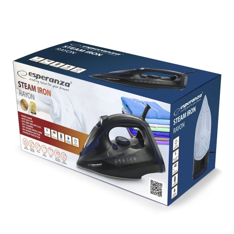 Esperanza Żelazko parowe Rayon ceramic 2600W EHI012