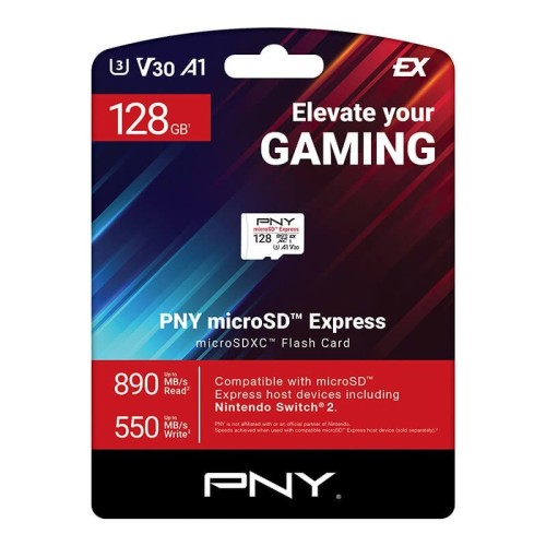 PNY Karta pamięci microSD Express 128GB P-SDU128P31880EXP-GE