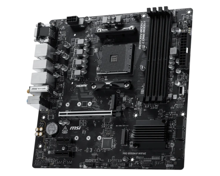 MSI Płyta główna PRO B550M-P WIFI6E AM4 4DDR4 mATX