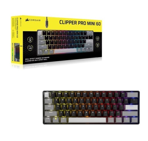 Corsair Klawiatura gamingowa Clipper Pro Mini 60 Core czarna