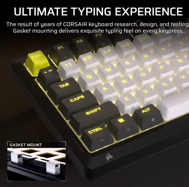 Corsair Klawiatura gamingowa Makr Pro 75 Carbon