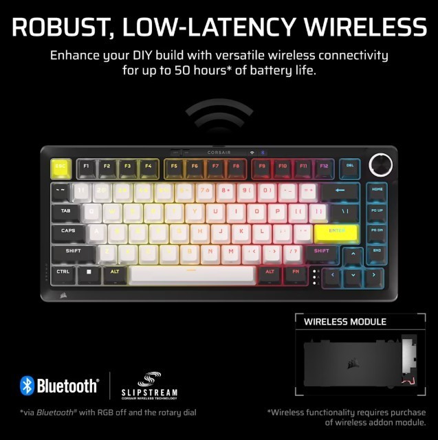 Corsair Klawiatura gamingowa Makr Pro 75 Carbon