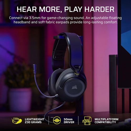 Corsair Słuchawki przewodowe HS35 Stereo V3 czarne