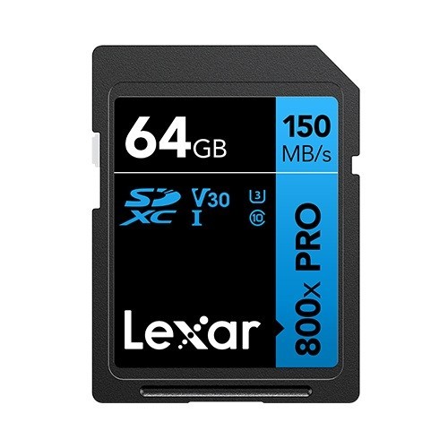 Lexar Karta pamięci Professional 800x Pro 64GB SDXC UHS-I 150MB/s read C10 V30
