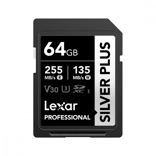 Lexar Karta pamięci PROFESSIONAL SILVER PLUS 64GB SDXC UHS-I 205MB/s