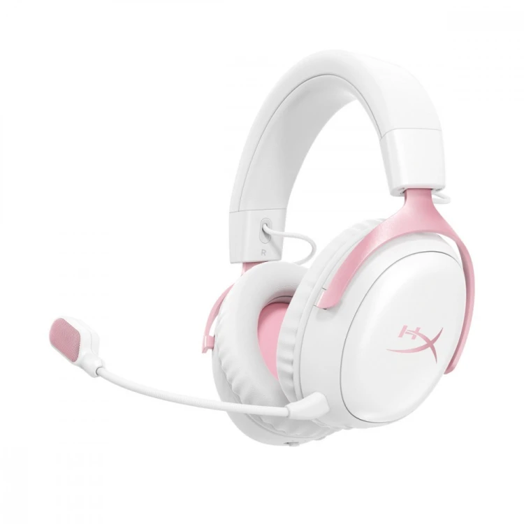 HyperX Zestaw słuchawkowy gamingowy Cloud III S bezprzewodowy biały-różowy - DG0R2AA