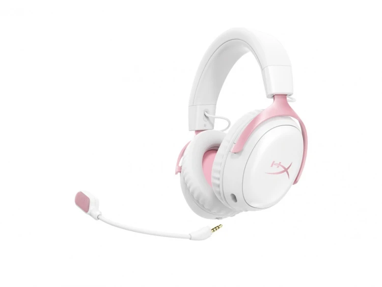HyperX Zestaw słuchawkowy gamingowy Cloud III S bezprzewodowy biały-różowy - DG0R2AA