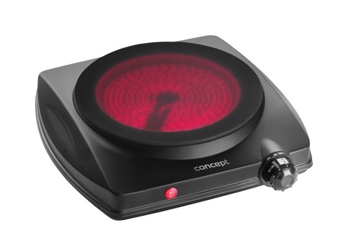 Concept Kuchenka elektryczna jednopalnikowa 1250W VE3065 czarna