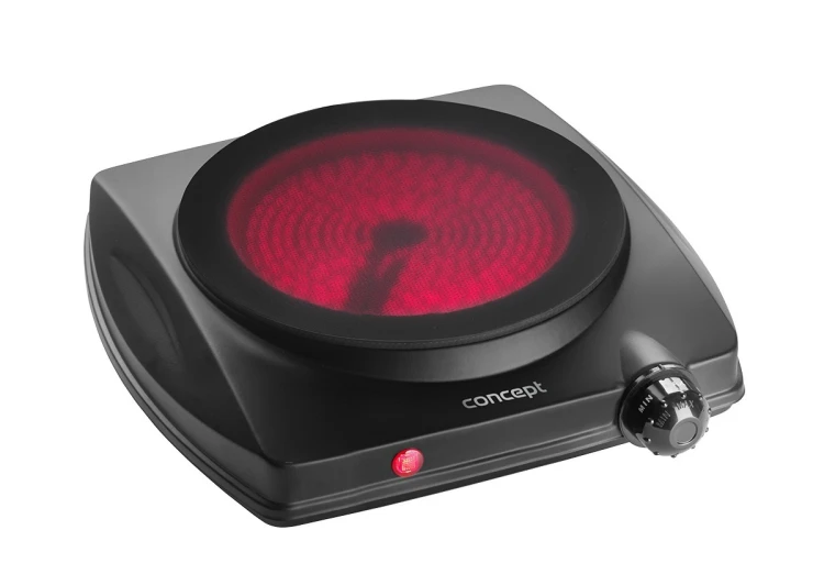 Concept Kuchenka elektryczna jednopalnikowa 1250W VE3065 czarna