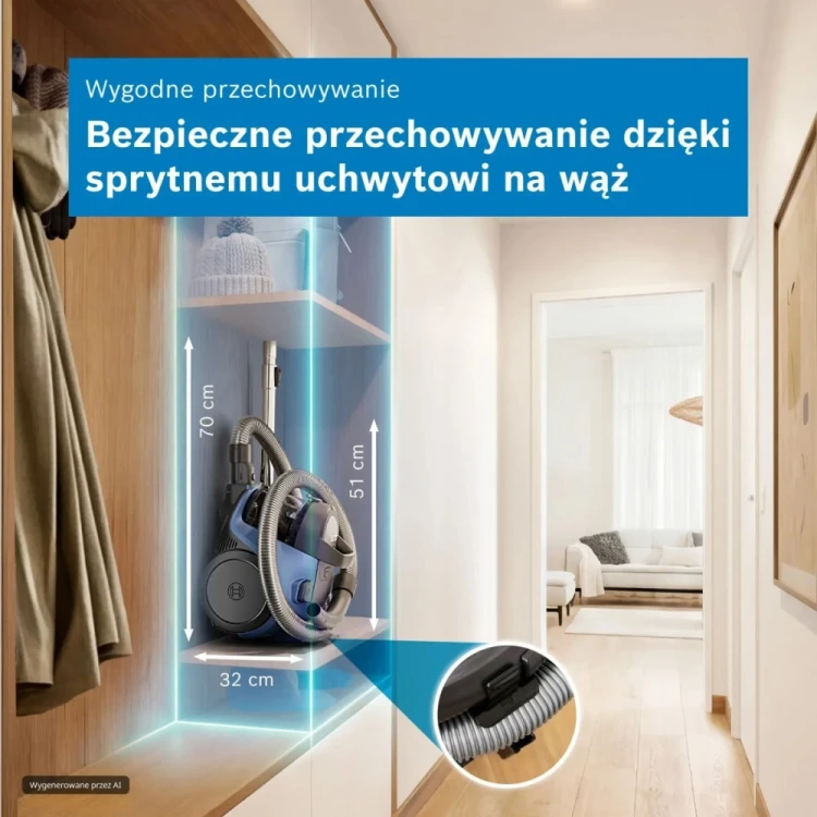 Bosch Odkurzacz bezworkowy Serie 2 BGC05LBU2