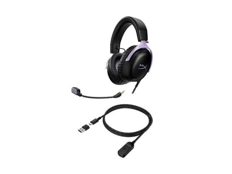 HyperX Zestaw słuchawkowy gamingowy Cloud III czarny-lawendowy - DF7F0AA
