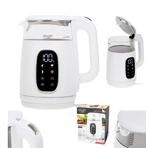Adler Czajnik 1,7l LED regulacją temperatury AD 1305WS