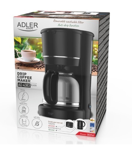 Adler Ekspres przelewowy 1.5l czarny AD 4383