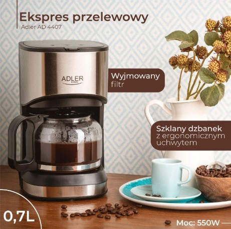 Adler Ekspres przelewowy 0.7l AD 4407