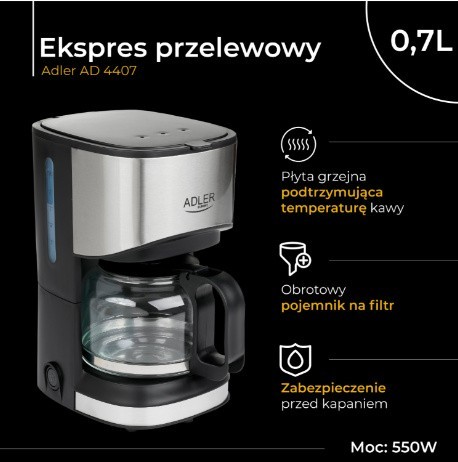 Adler Ekspres przelewowy 0.7l AD 4407