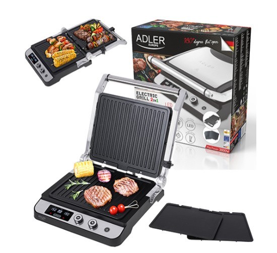 Adler Grill elektryczny LED 2w1 AD 3059