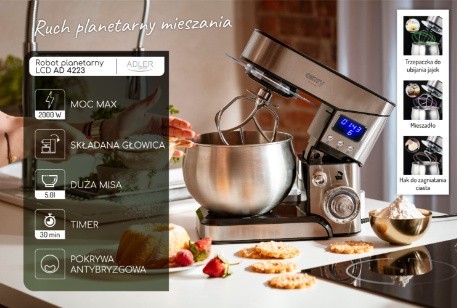 Camry Robot planetarny LCD 2000W 5l CR 4223