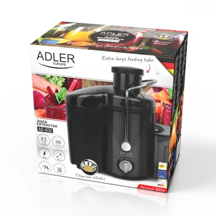 Adler Sokowirówka 600W - tytanowe ostrza AD 4132