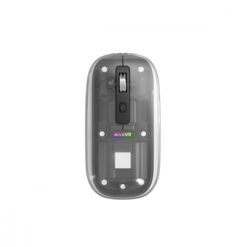 MARVO Mysz biurowa PRISM 20W bezprzewodowa transparentna