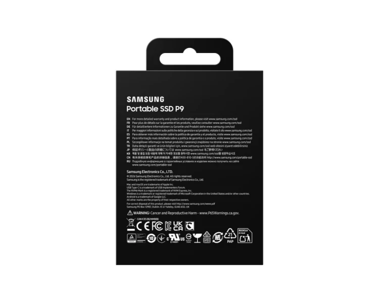 Samsung Dysk SSD Portable P9 2TB USB4.0 GEN 3x2 MU-PJ2T0G/WW
