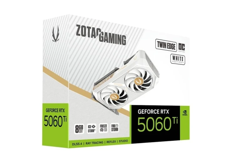 ZOTAC Karta graficzna RTX 5060 Ti 8GB TWIN EDGE OC WHITE ED GDDR7 3DP/HDMI