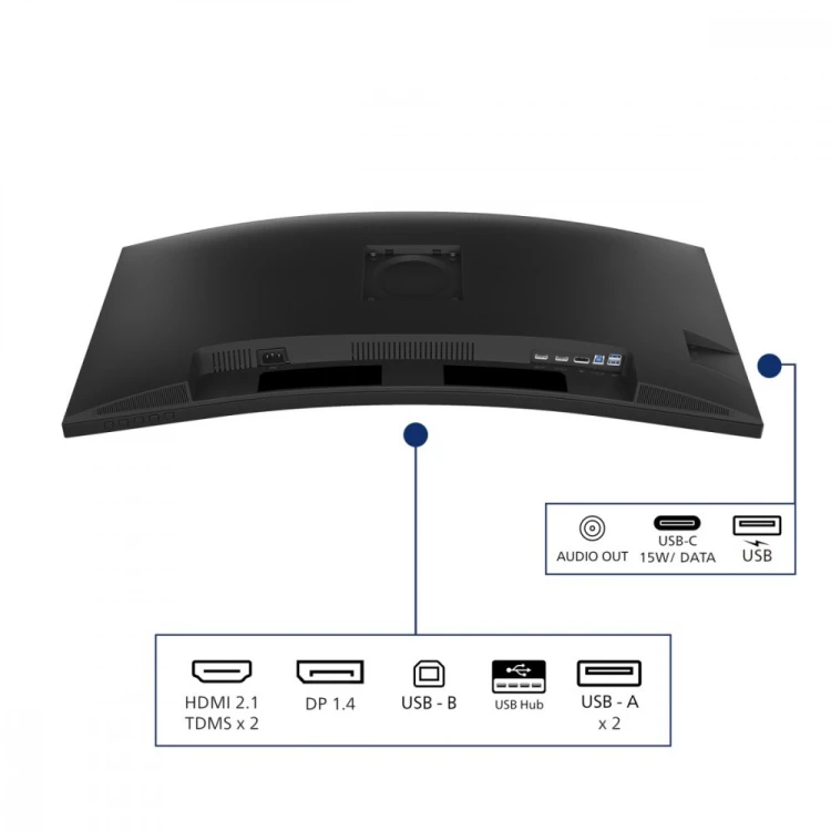 Philips Monitor 34 cale 34B2N3500C Curved VA HDMI DP USB-C HAS Głośniki