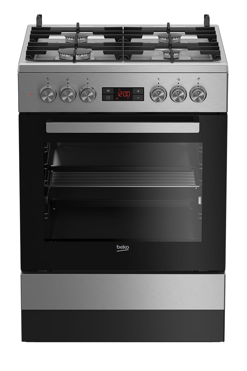 KUCHNIA BEKO INOX FSM62331DXT 60CM GAZOWO-ELEKTRYCZNA ŻELIWO
