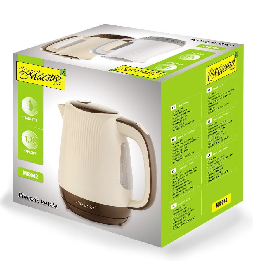 Feel-Maestro Czajnik elektryczny 1,7l  2200W  MR-042-BEIGE