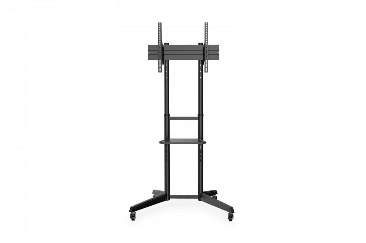Digitus Stojak mobilny pojedynczy z półką 1xLCD max. 70" max. 50kg, VESA max. 600x400