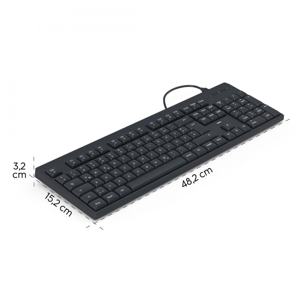 Hama Klawiatura CK-100 przewodowa Czarna