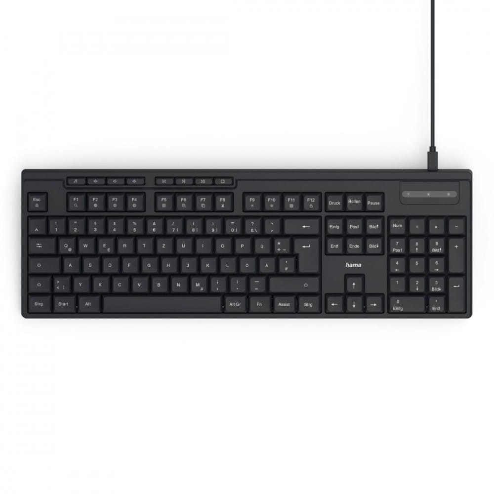 Hama Klawiatura CK-200 przewodowa Czarna