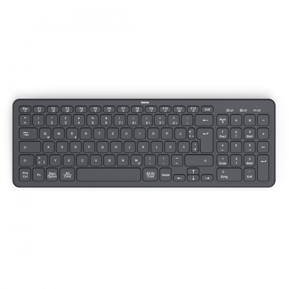 Hama Klawiatura WK-300 bezprzewodowa Czarna