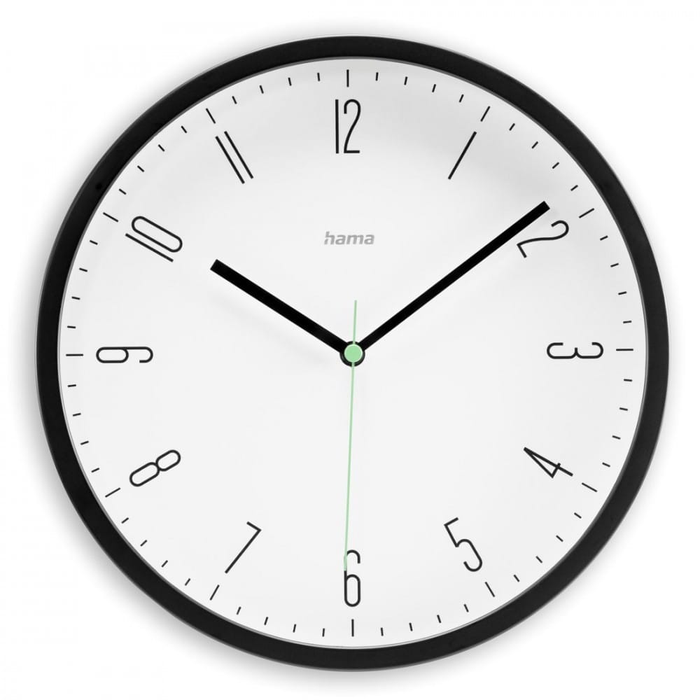 Hama Zegar ścienny Capri 25 cm Czarny