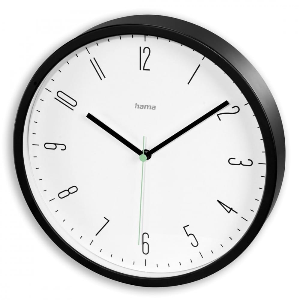 Hama Zegar ścienny Capri 25 cm Czarny
