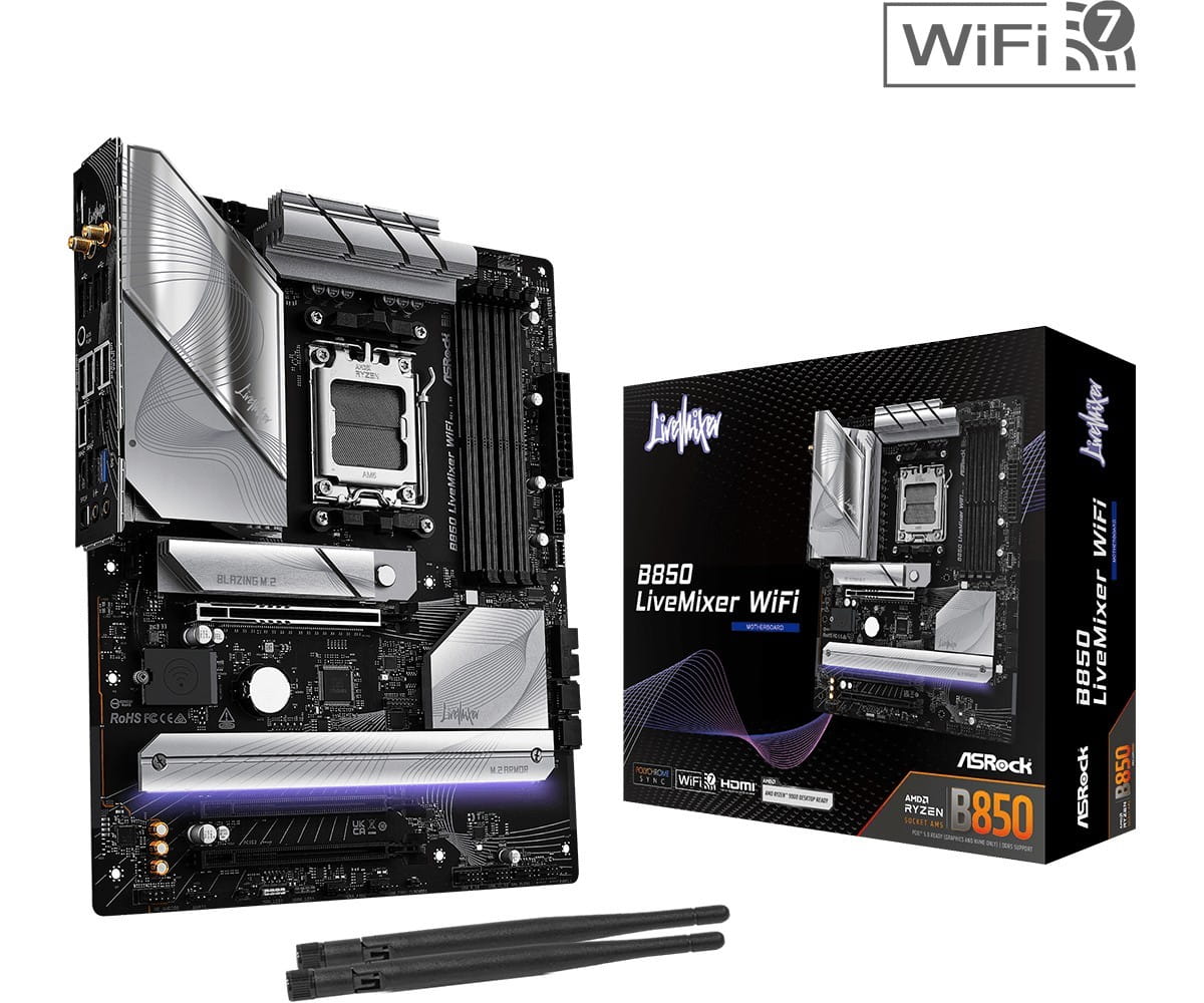 ASRock Płyta główna B850 LIVEMIXER WIFI AM5 4DDR5 USB3.2 ATX