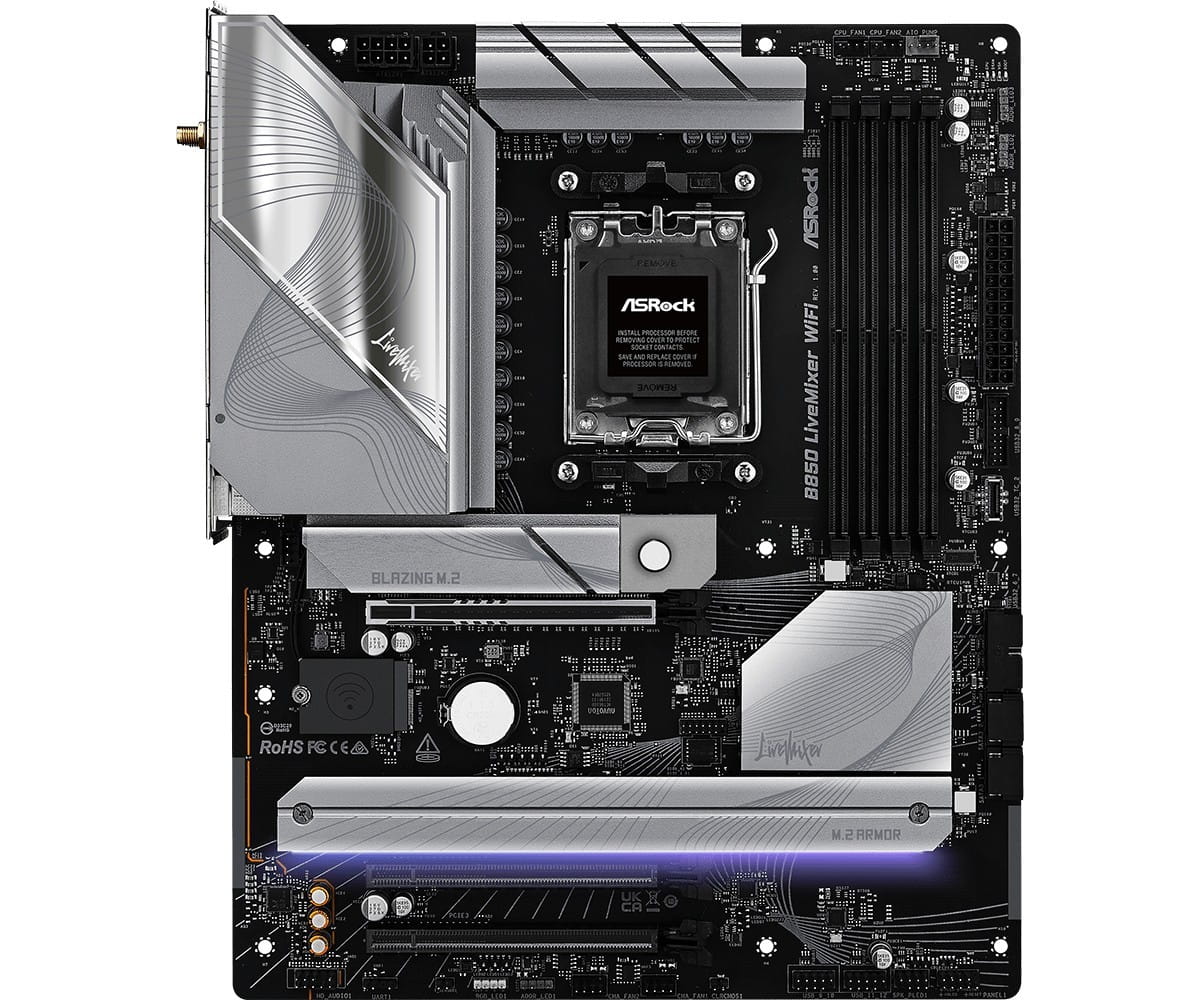 ASRock Płyta główna B850 LIVEMIXER WIFI AM5 4DDR5 USB3.2 ATX