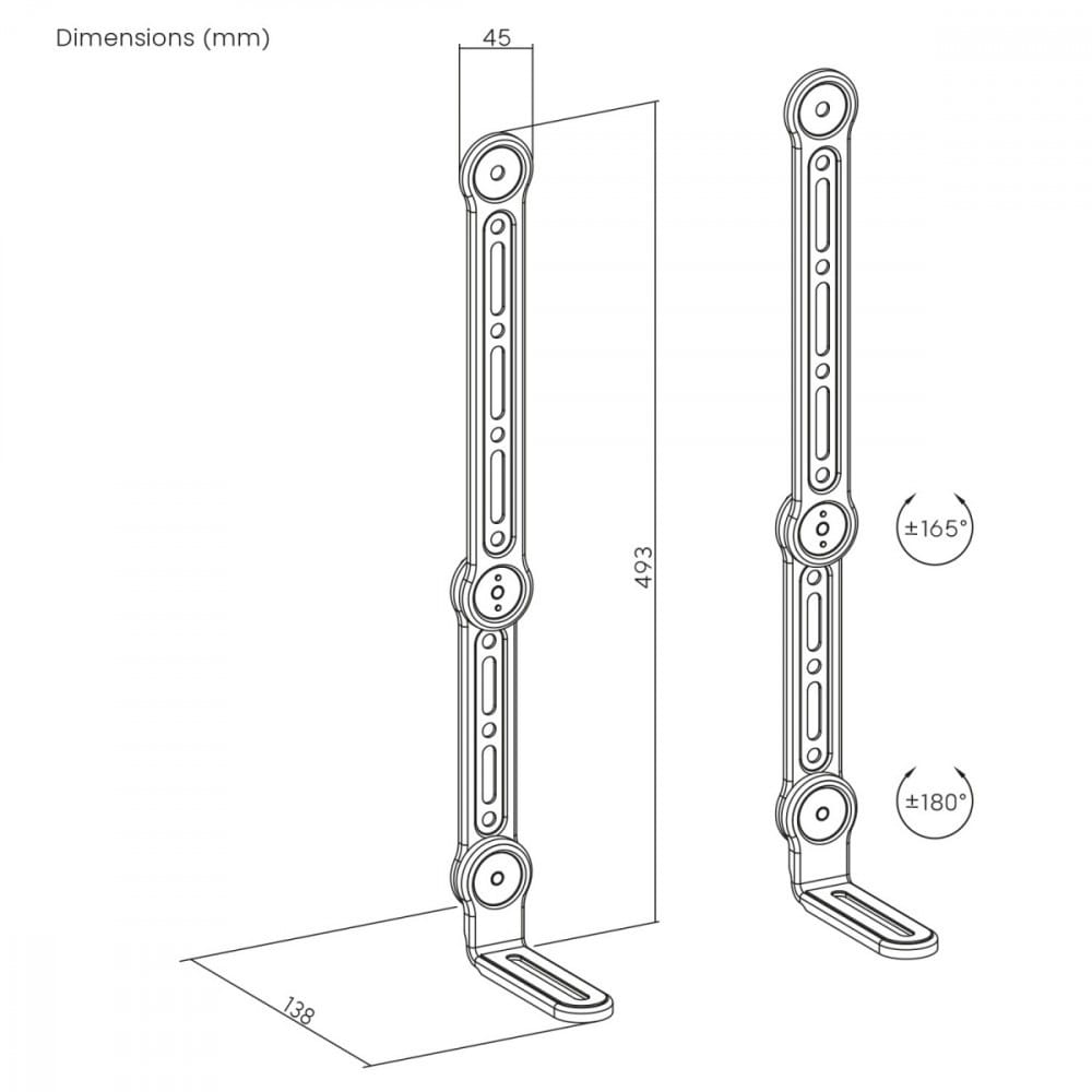 Maclean Uchwyt VESA na soundbar uniwersalny MC-334  15KG MAX