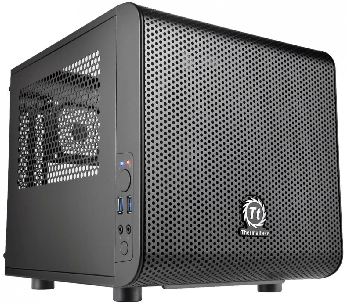 Thermaltake Core V1 MiniITX IS USB3.0 Window (1x200mm), czarna